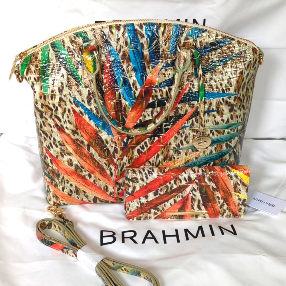 Brahmin Lrg Dux Botanical watching Ady wallet